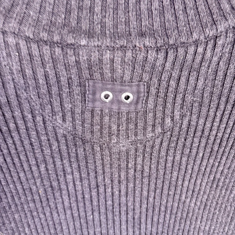 Y2K Converse One Star Mens Ribbed Knit Sweater 1/4 Zip Black L‎ Grunge Skate